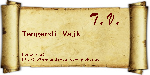 Tengerdi Vajk névjegykártya